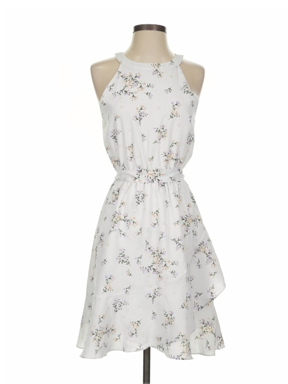 41hawthorn White Floral Halter Dress
